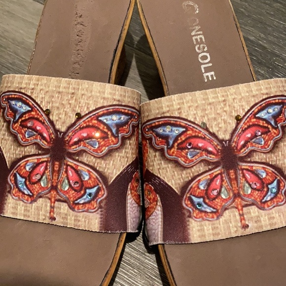 90s Y2K style butterfly platform sandals size 6 - Picture 6 of 6